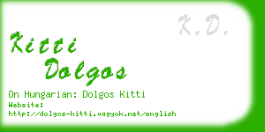 kitti dolgos business card